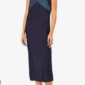 Ba&sh blue slip dress size 2 / US 6